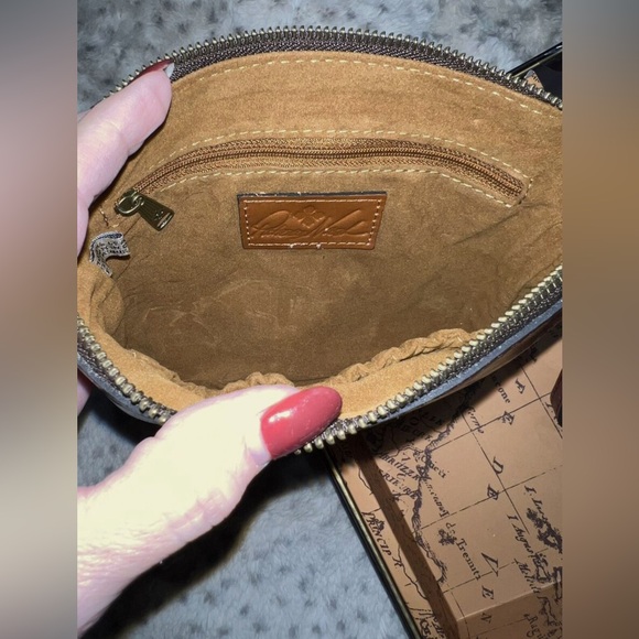 PATRICIA NASH Leather Multicolor Cassini Wristlet Bag Wallet Christmas Gift Box - Picture 3 of 5